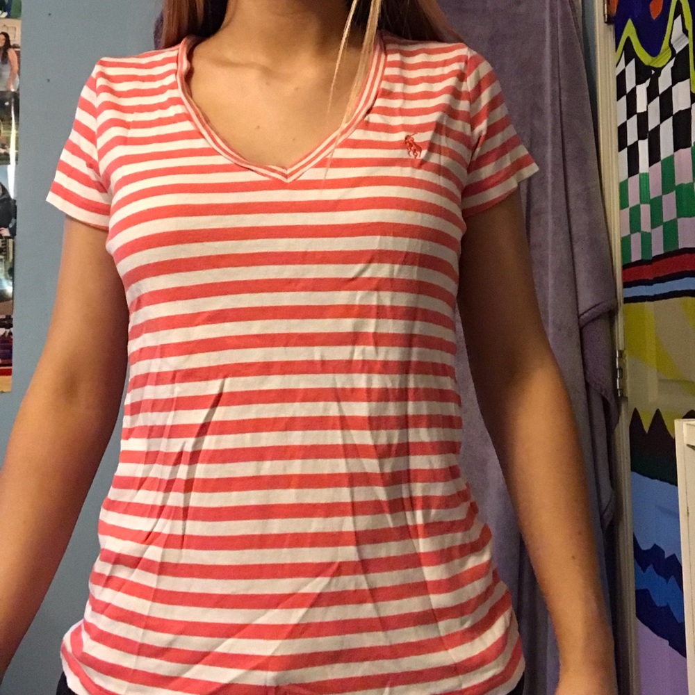 stripped polo ralph lauren tee